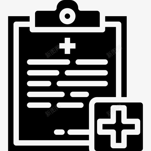 病史健康护理21填充图标svg_新图网 https://ixintu.com 健康护理21 填充 病史