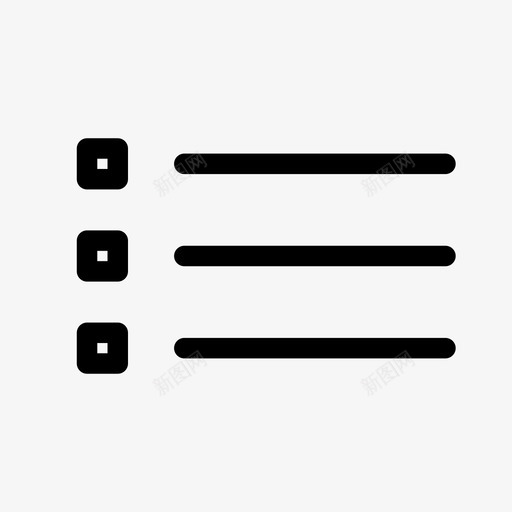 列表项目符号列表布局图标svg_新图网 https://ixintu.com 列表 布局 标志 菜单 项目符号列表 顺序