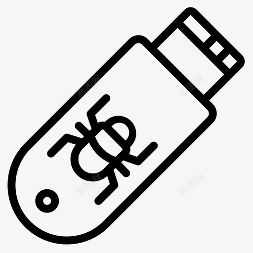Usb黑客23线性图标svg_新图网 https://ixintu.com Usb 线性 黑客23