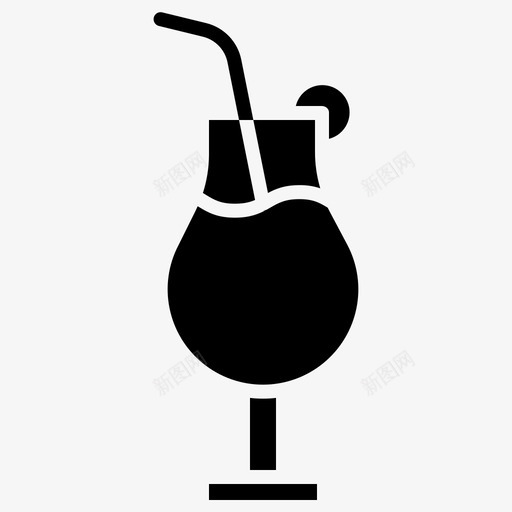 鸡尾酒酒精果汁图标svg_新图网 https://ixintu.com 果汁 酒吧和饮料 酒精 鸡尾酒