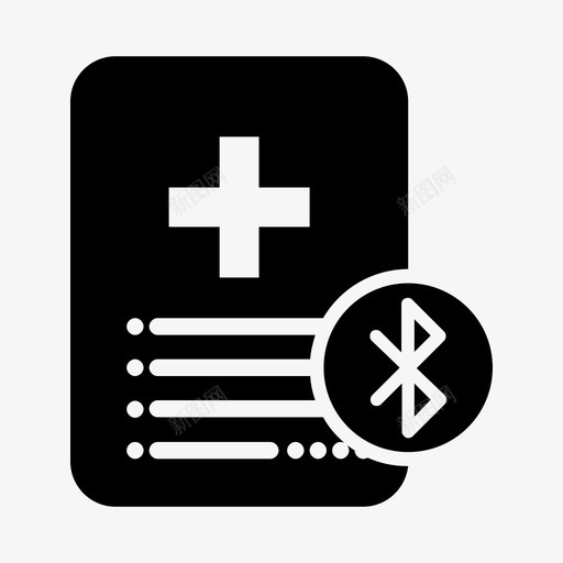 医疗报告蓝牙文档健康报告图标svg_新图网 https://ixintu.com 健康报告 医疗报告 医疗报告蓝牙 文档 无线