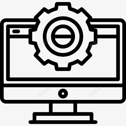 设置计算机功能线性图标svg_新图网 https://ixintu.com 线性 计算机功能 设置