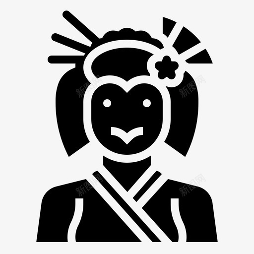 艺妓阿凡达日本图标svg_新图网 https://ixintu.com 女人 日文符号 日本 艺妓 阿凡达