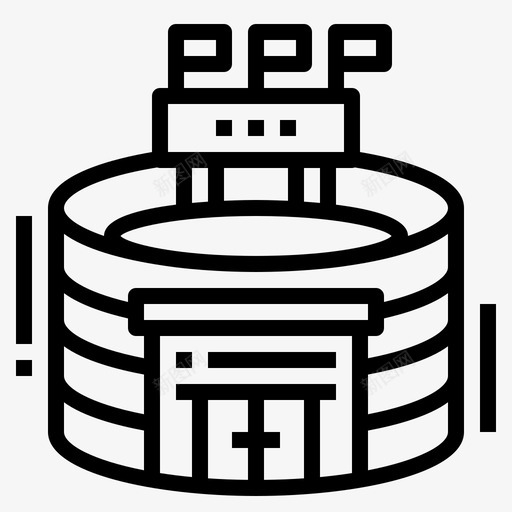 体育场建筑足球图标svg_新图网 https://ixintu.com 体育 体育场 建筑 足球