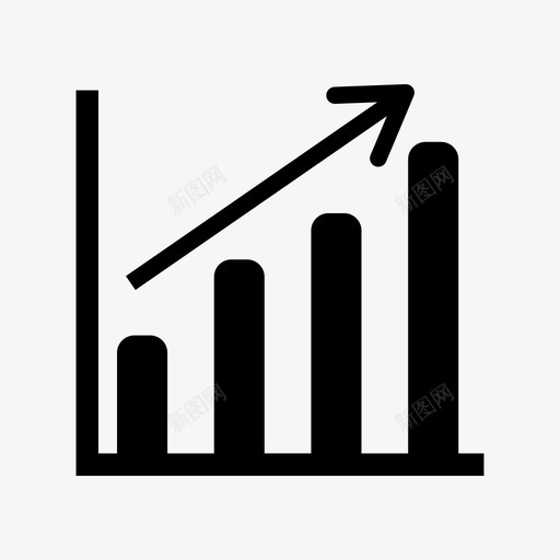 柱状图图表增加图标svg_新图网 https://ixintu.com 办公室第3部分 图表 增加 柱状图 统计