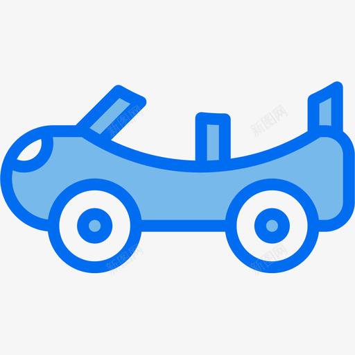 敞篷车9号车蓝色图标svg_新图网 https://ixintu.com 9号车 敞篷车 蓝色
