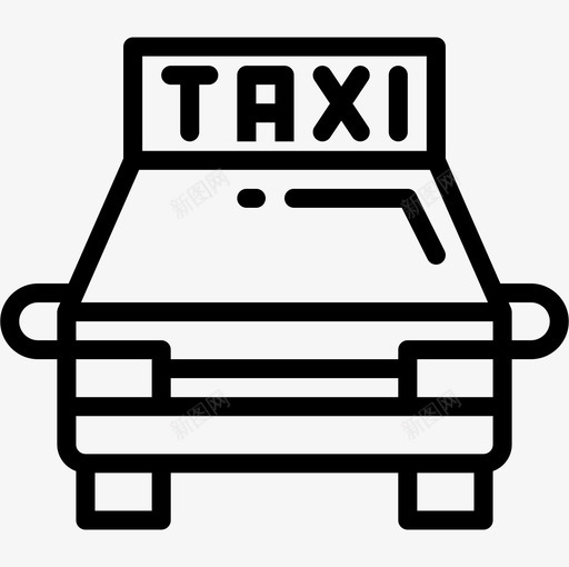 出租车交通106直达图标svg_新图网 https://ixintu.com 交通106 出租车 直达