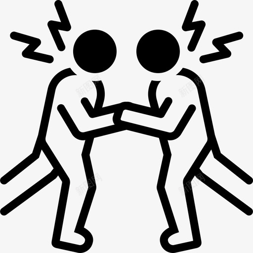 敌人冲突战斗图标svg_新图网 https://ixintu.com 争吵 冲突 对手 战斗 敌人