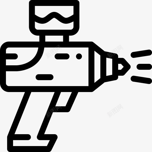 喷枪工业流程15线性图标svg_新图网 https://ixintu.com 喷枪 工业流程15 线性