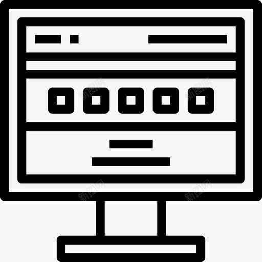 监视器通信110线性图标svg_新图网 https://ixintu.com 监视器 线性 通信110
