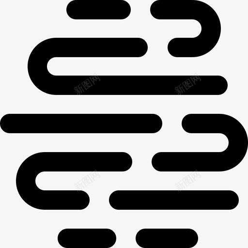 雾天气108轮廓图标svg_新图网 https://ixintu.com 天气108 轮廓 雾