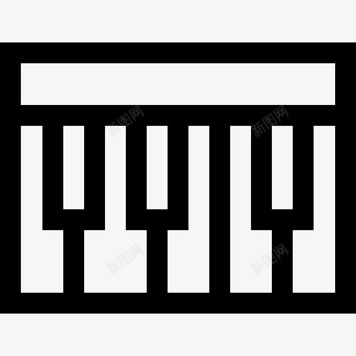 钢琴自由时间3线性图标svg_新图网 https://ixintu.com 线性 自由时间3 钢琴