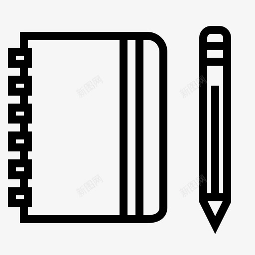 书资料文件图标svg_新图网 https://ixintu.com 书 办公室 文件 生意 笔 笔记 资料