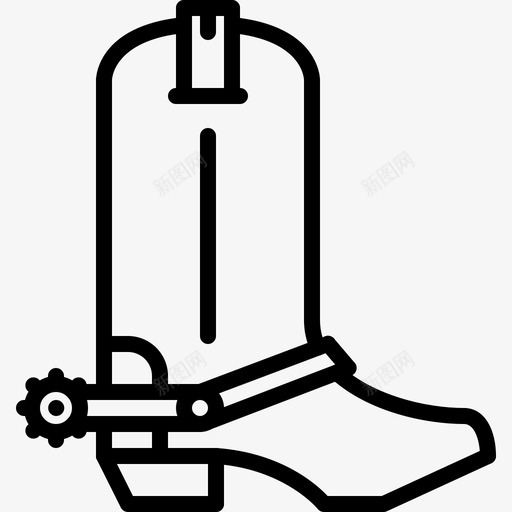 Bootwildwest24直线型图标svg_新图网 https://ixintu.com Boot wildwest24 直线型