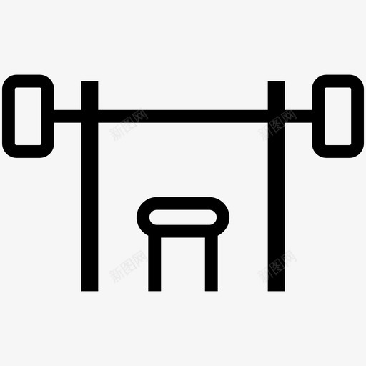 举重架杠铃健美图标svg_新图网 https://ixintu.com 举重架 健美 健身 健身房 杠铃