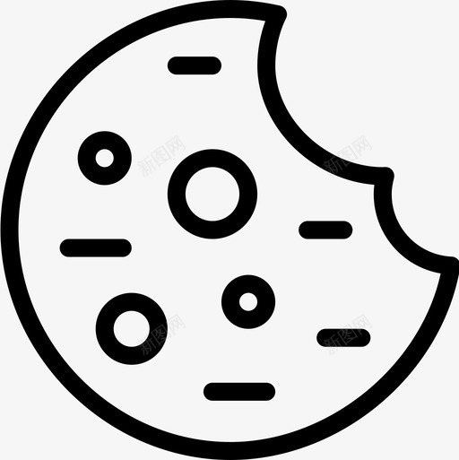 曲奇饼干gdpr11线性图标svg_新图网 https://ixintu.com gdpr11 曲奇饼干 线性