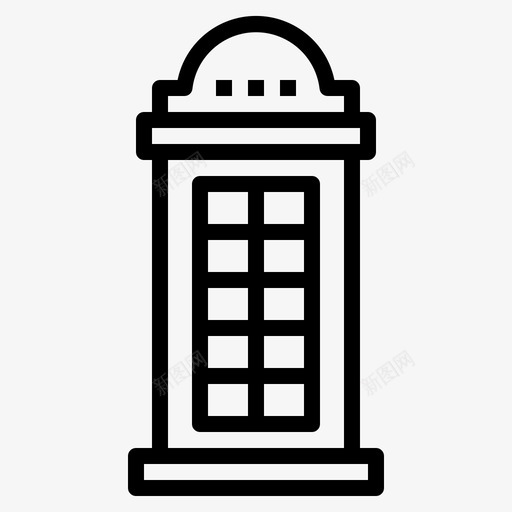 电话亭通讯公用电话图标svg_新图网 https://ixintu.com 公用电话 火车站 电话亭 通讯