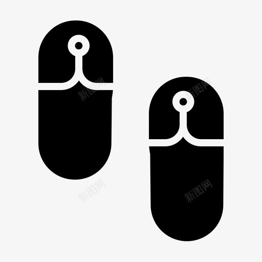人字拖配件浴室图标svg_新图网 https://ixintu.com 人字拖 凉鞋 浴室 配件