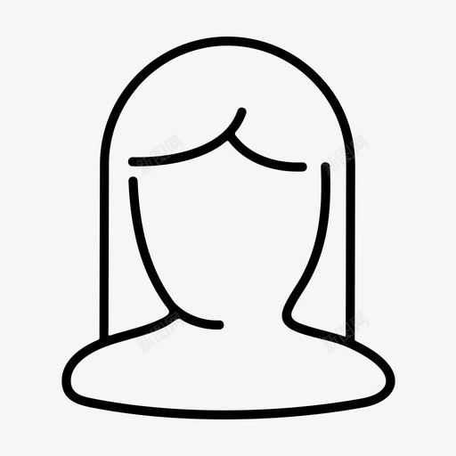 女性化身女孩个人图标svg_新图网 https://ixintu.com 个人 女孩 女性 女性化身 用户