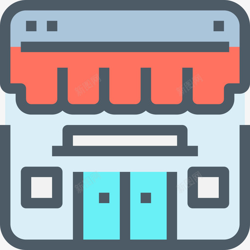 商店购物和电子商务4线性颜色图标svg_新图网 https://ixintu.com 商店 线性颜色 购物和电子商务4