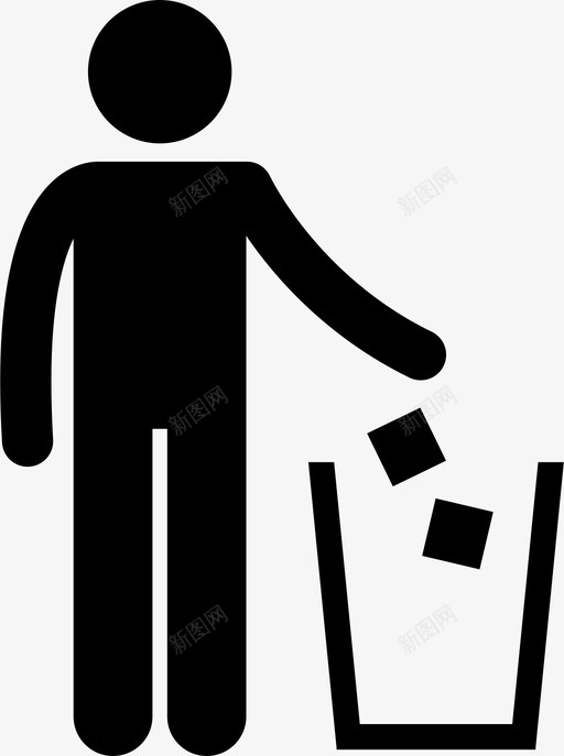 回收不乱扔垃圾环保图标svg_新图网 https://ixintu.com 不乱扔垃圾 回收 垃圾 垃圾桶 环保