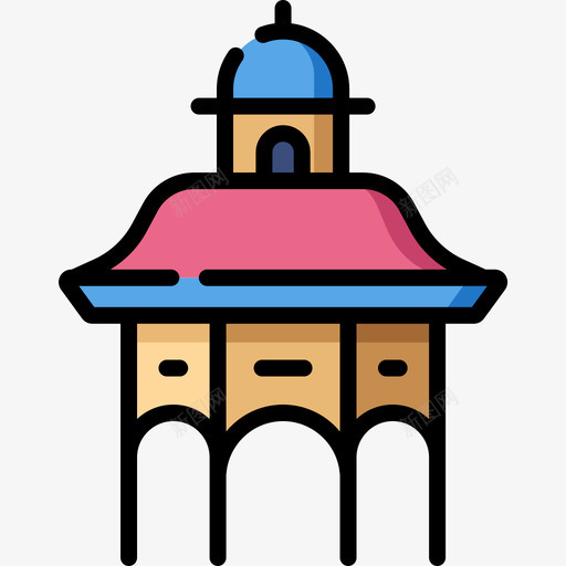 乔木建筑20线条色彩图标svg_新图网 https://ixintu.com 乔木 建筑20 线条色彩