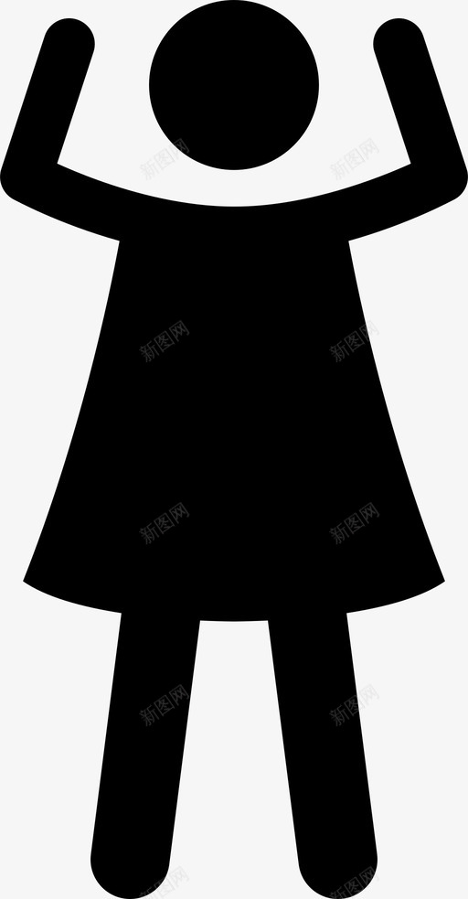 女强人精力充沛女孩图标svg_新图网 https://ixintu.com 女孩 女强人 成熟 独立 精力充沛