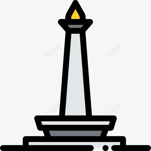 莫纳斯地标性建筑10线性颜色图标svg_新图网 https://ixintu.com 地标性建筑10 线性颜色 莫纳斯