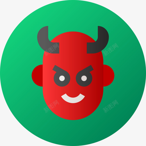 恶魔阿凡达49渐变图标svg_新图网 https://ixintu.com 恶魔 渐变 阿凡达49