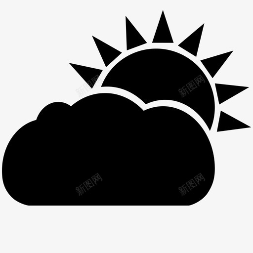 晴天云彩季节图标svg_新图网 https://ixintu.com 云彩 天气 季节 晴天