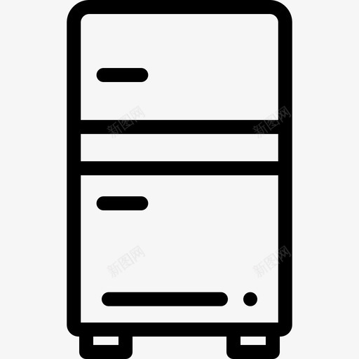 冰箱家庭和生活9线性图标svg_新图网 https://ixintu.com 冰箱 家庭和生活9 线性