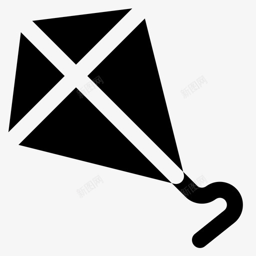 风筝童年游戏图标svg_新图网 https://ixintu.com 孩子 孩子和玩具字形 游戏 玩具 童年 风筝