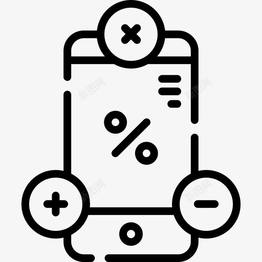 税计算税5线性图标svg_新图网 https://ixintu.com 税5 税计算 线性