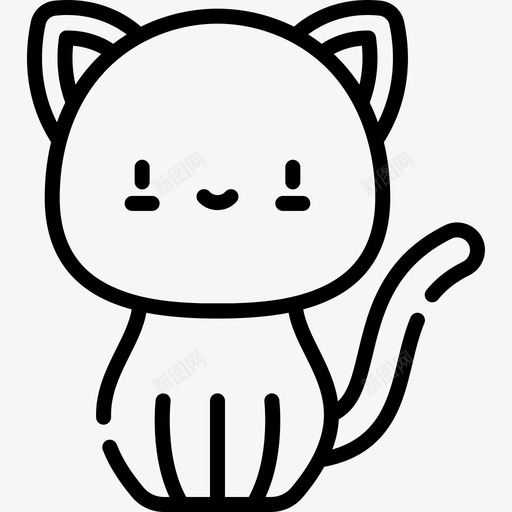 猫万圣节68直系图标svg_新图网 https://ixintu.com 万圣节68 猫 直系