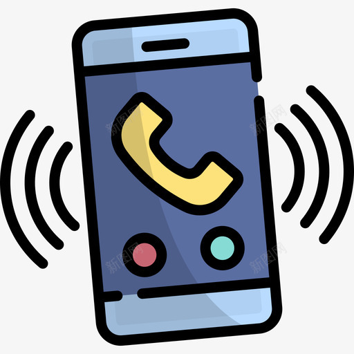 电话启动27线性颜色图标svg_新图网 https://ixintu.com 启动27 电话 线性颜色