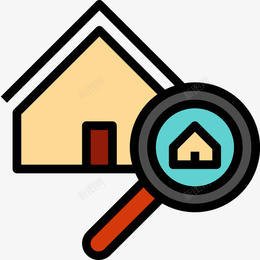 住宅房地产113线性颜色图标svg_新图网 https://ixintu.com 住宅 房地产113 线性颜色