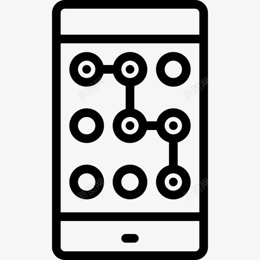 移动安全数据保护15线性图标svg_新图网 https://ixintu.com 数据保护15 移动安全 线性