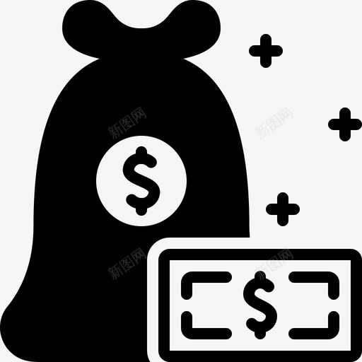 一袋袋现金钱商业和经济图标svg_新图网 https://ixintu.com 一袋袋现金 商业和经济 钱