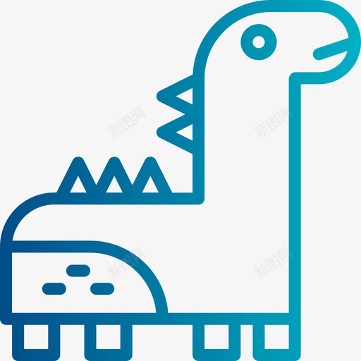 恐龙玩具25渐变图标svg_新图网 https://ixintu.com 恐龙 渐变 玩具25
