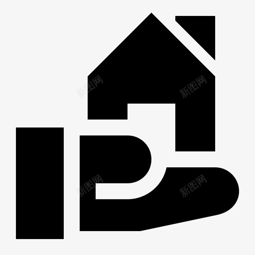 房屋贷款资产金融图标svg_新图网 https://ixintu.com 房屋贷款 抵押 资产 金融 金融字形