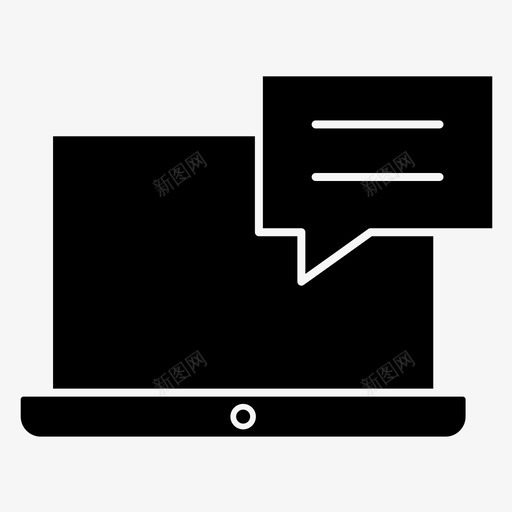 笔记本电脑聊天评论图标svg_新图网 https://ixintu.com 电脑 笔记本电脑 聊天 评论 语音泡泡