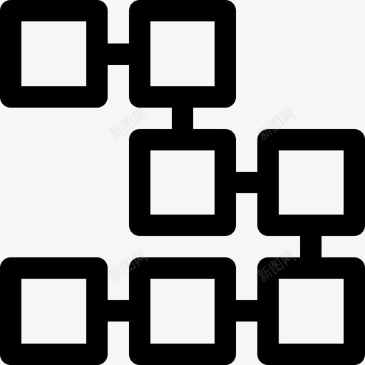 块链块链11线性图标svg_新图网 https://ixintu.com 块链 块链11 线性