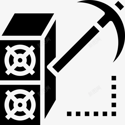 采矿加密货币3填充图标svg_新图网 https://ixintu.com 加密货币3 填充 采矿