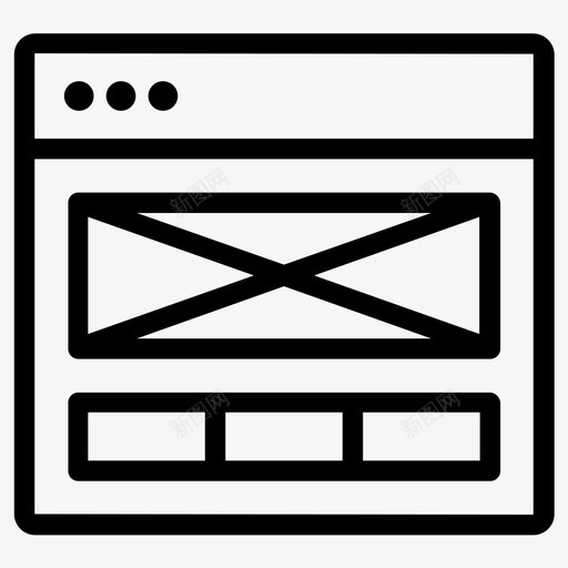 布局浏览器实体模型图标svg_新图网 https://ixintu.com 实体模型 布局 模板 浏览器 线框 页面布局