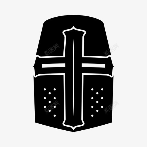 圣殿骑士头盔盔甲骑士图标svg_新图网 https://ixintu.com 中世纪 圣殿骑士头盔 盔甲 骑士