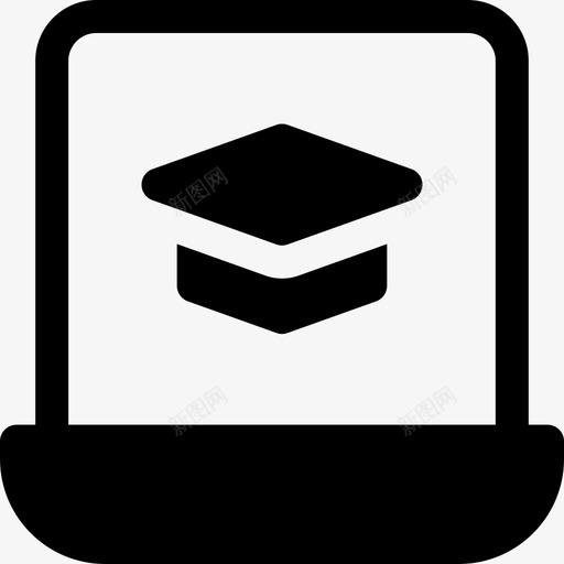 笔记本电脑大学20已填充图标svg_新图网 https://ixintu.com 大学20 已填充 笔记本电脑