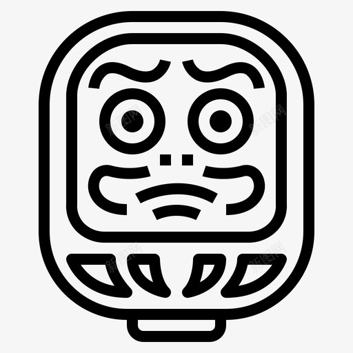 达鲁玛财富日本人图标svg_新图网 https://ixintu.com 日本人 玩具 财富 达鲁玛