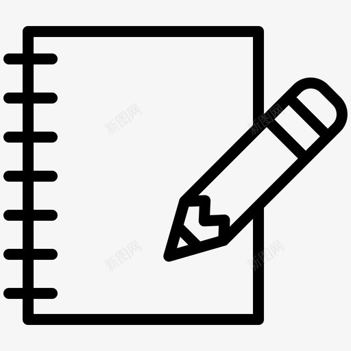 素描本配件美术图标svg_新图网 https://ixintu.com 素描本 美术 配件