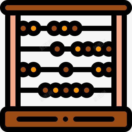 算盘学22线色图标svg_新图网 https://ixintu.com 学22 算盘 线色