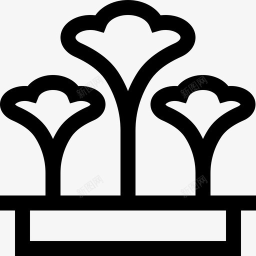 喷泉城市公园6线性图标svg_新图网 https://ixintu.com 喷泉 城市公园6 线性